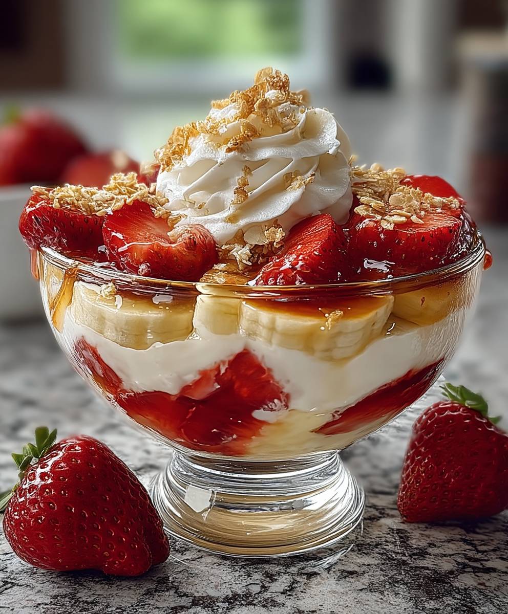 Strawberry Banana Pudding Dessert