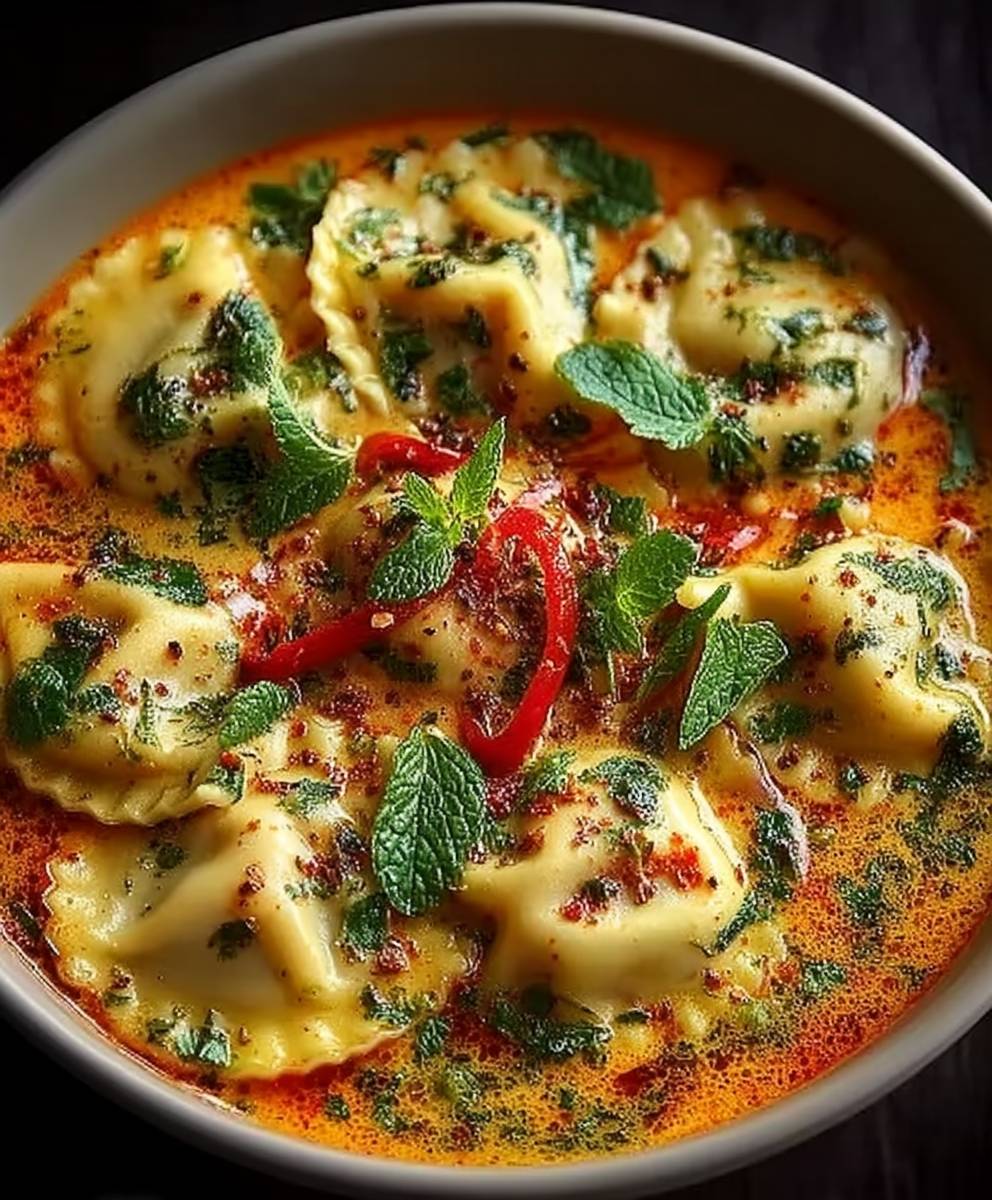 Soupe Thaï aux Raviolis