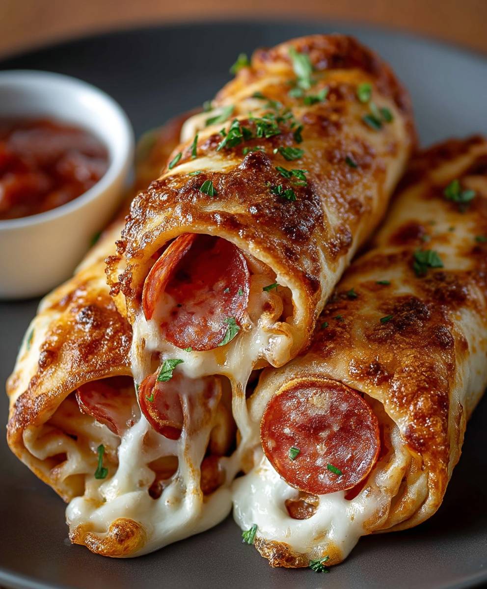 Cheesy Pepperoni Pizza Roll Ups