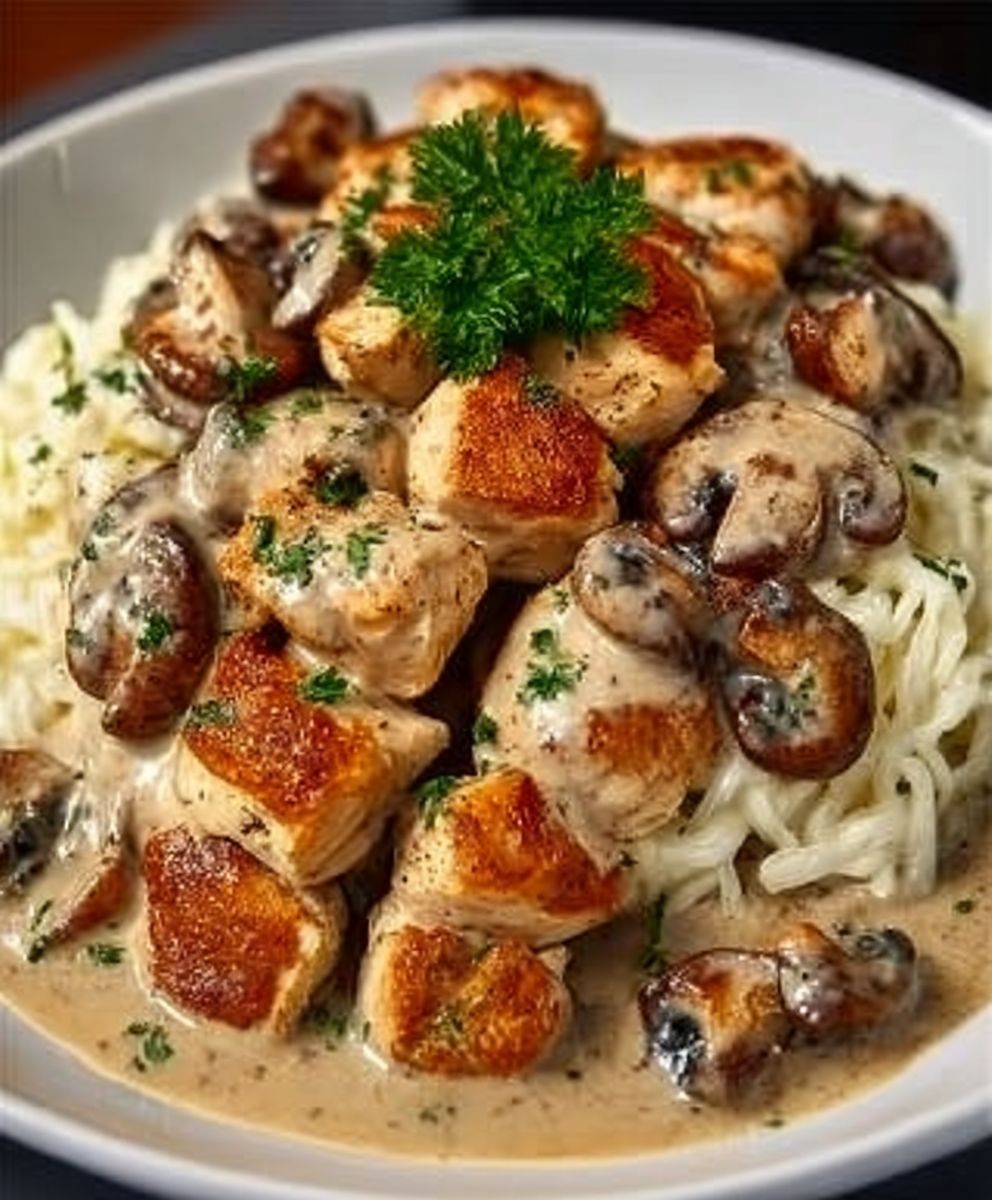 Chicken mushroom dish