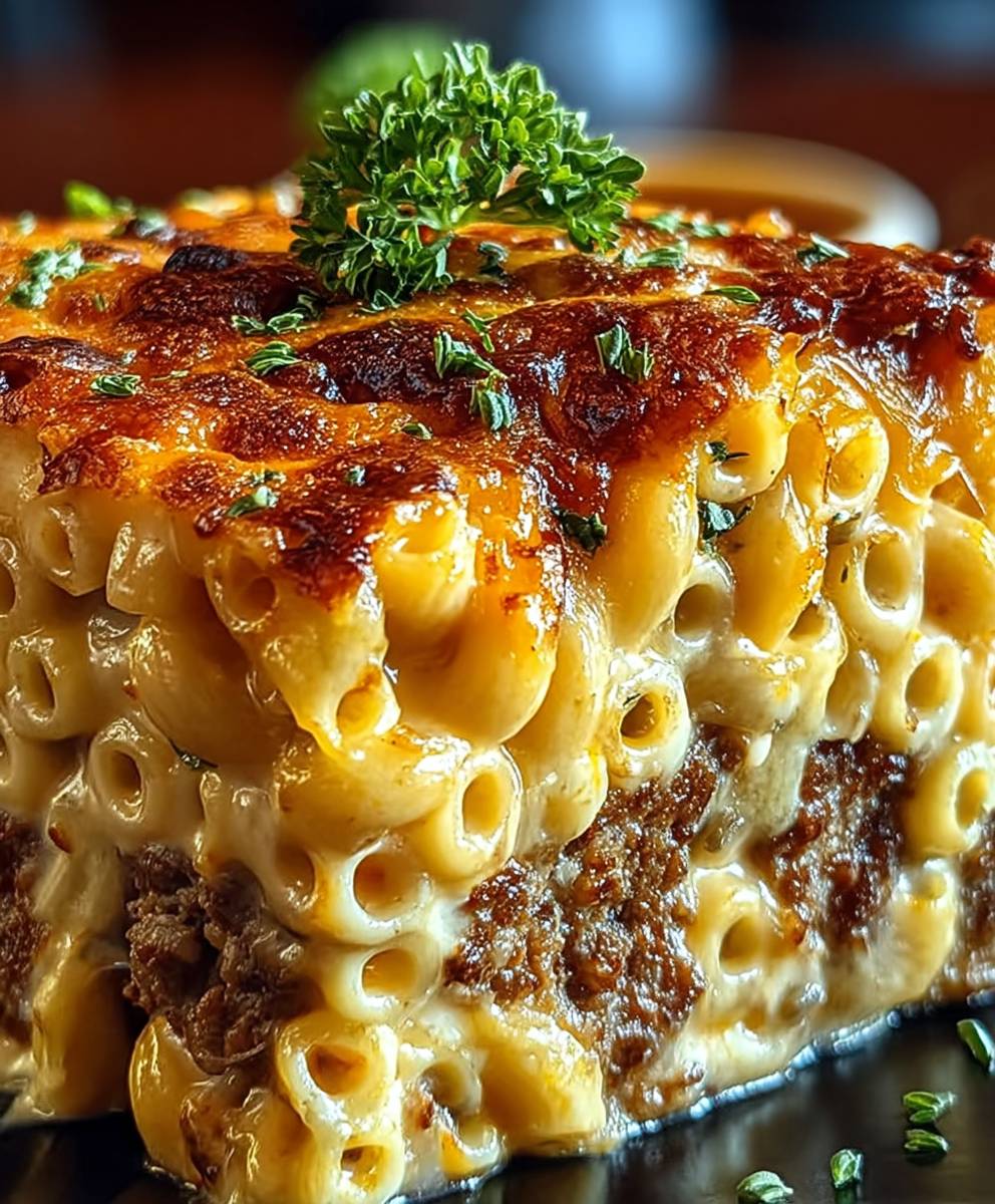 Mac and Cheese Meatloaf Casserole