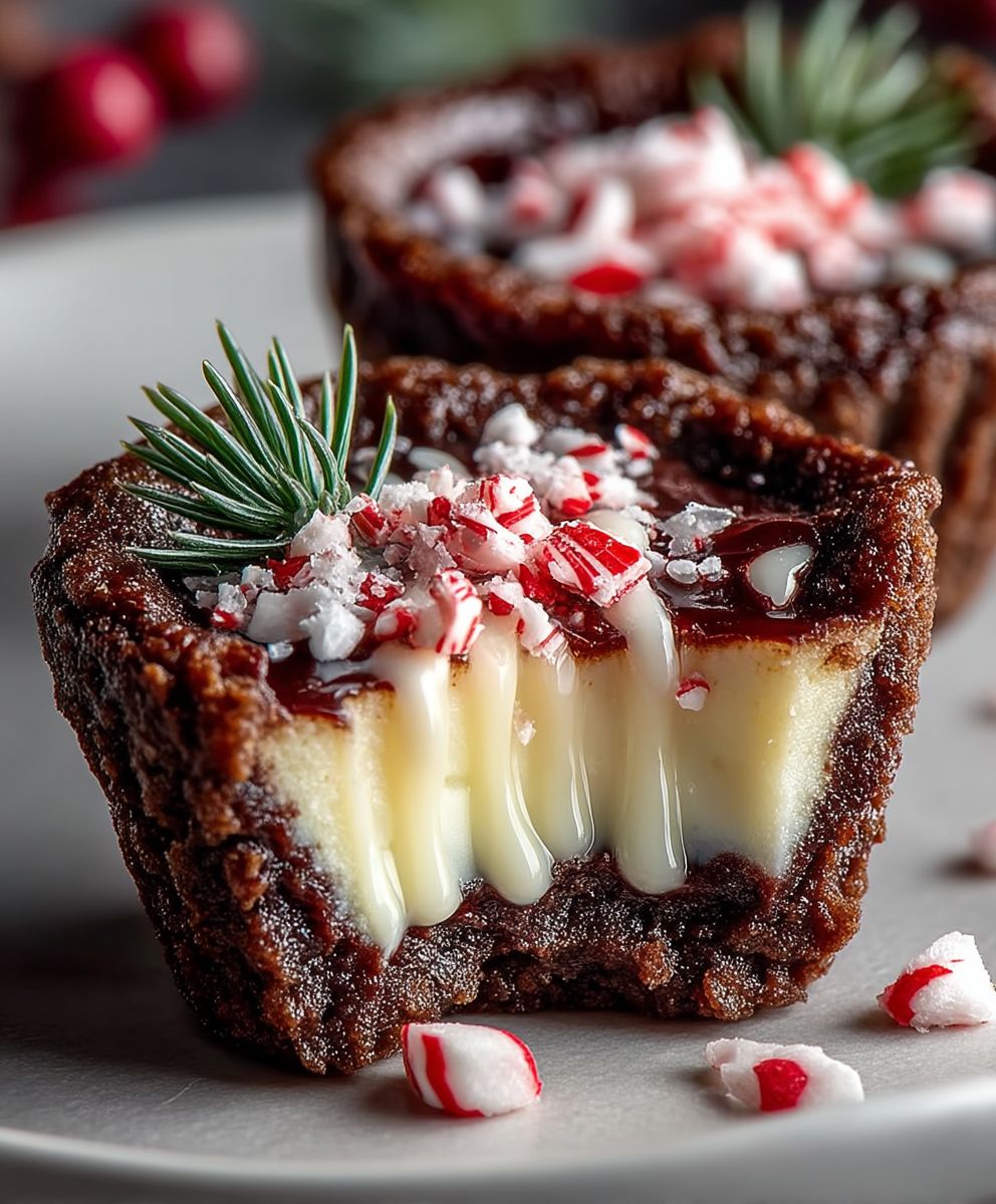 Chocolate Peppermint Cookie Cups