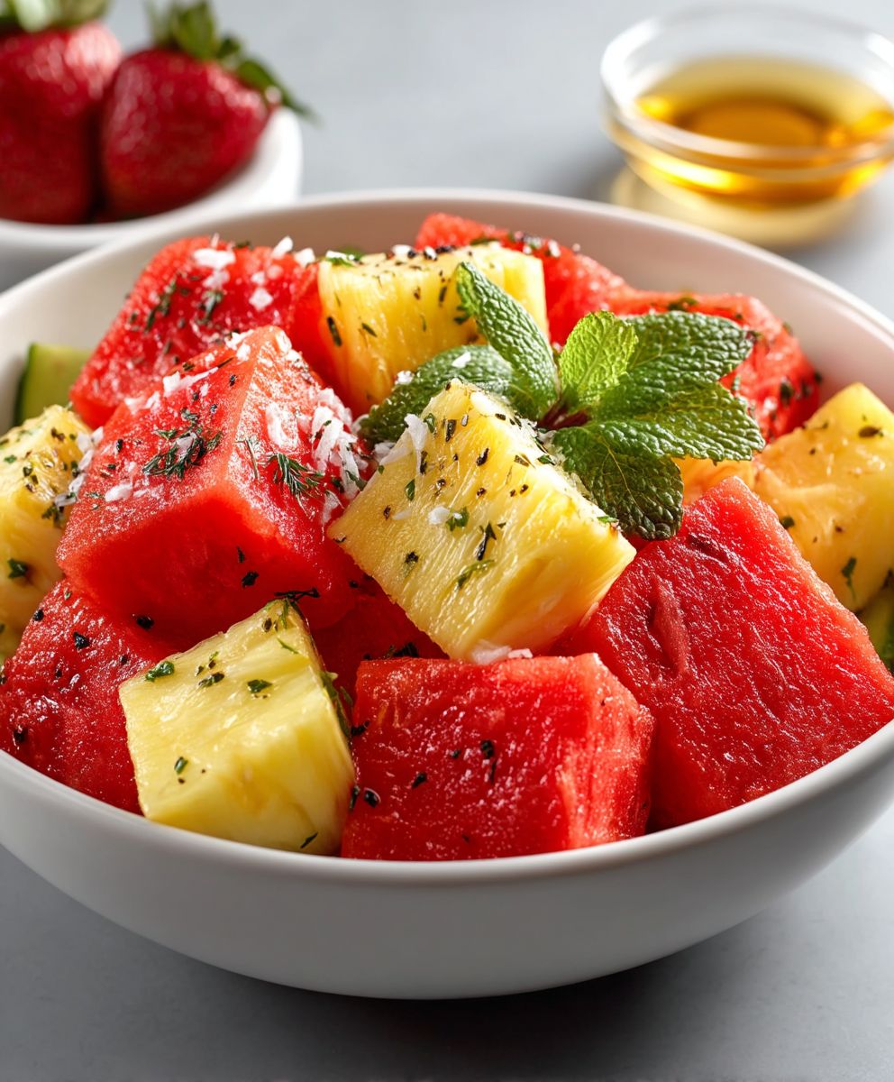 Watermelon Pineapple Salad