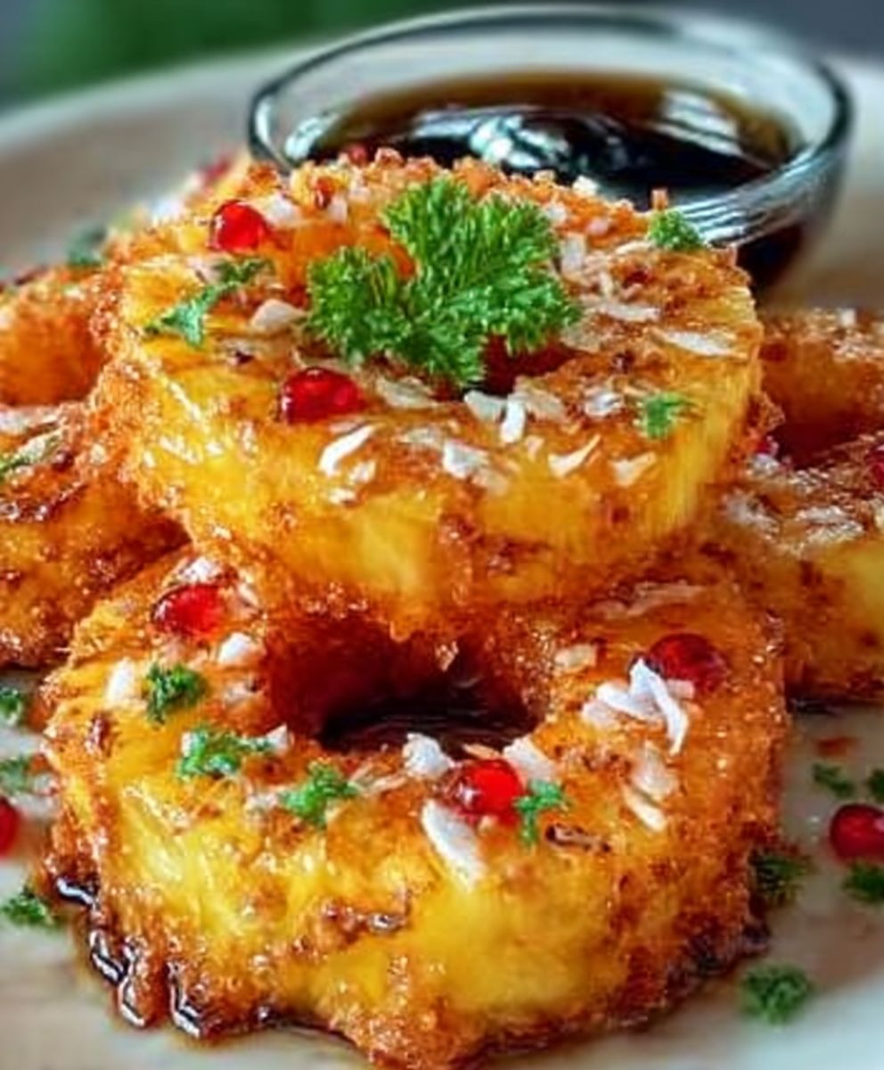 Pineapple Juice With Almond Extract-Soaked Fried Pineapple: A Delicious Tropical Dessert Recipe image 2