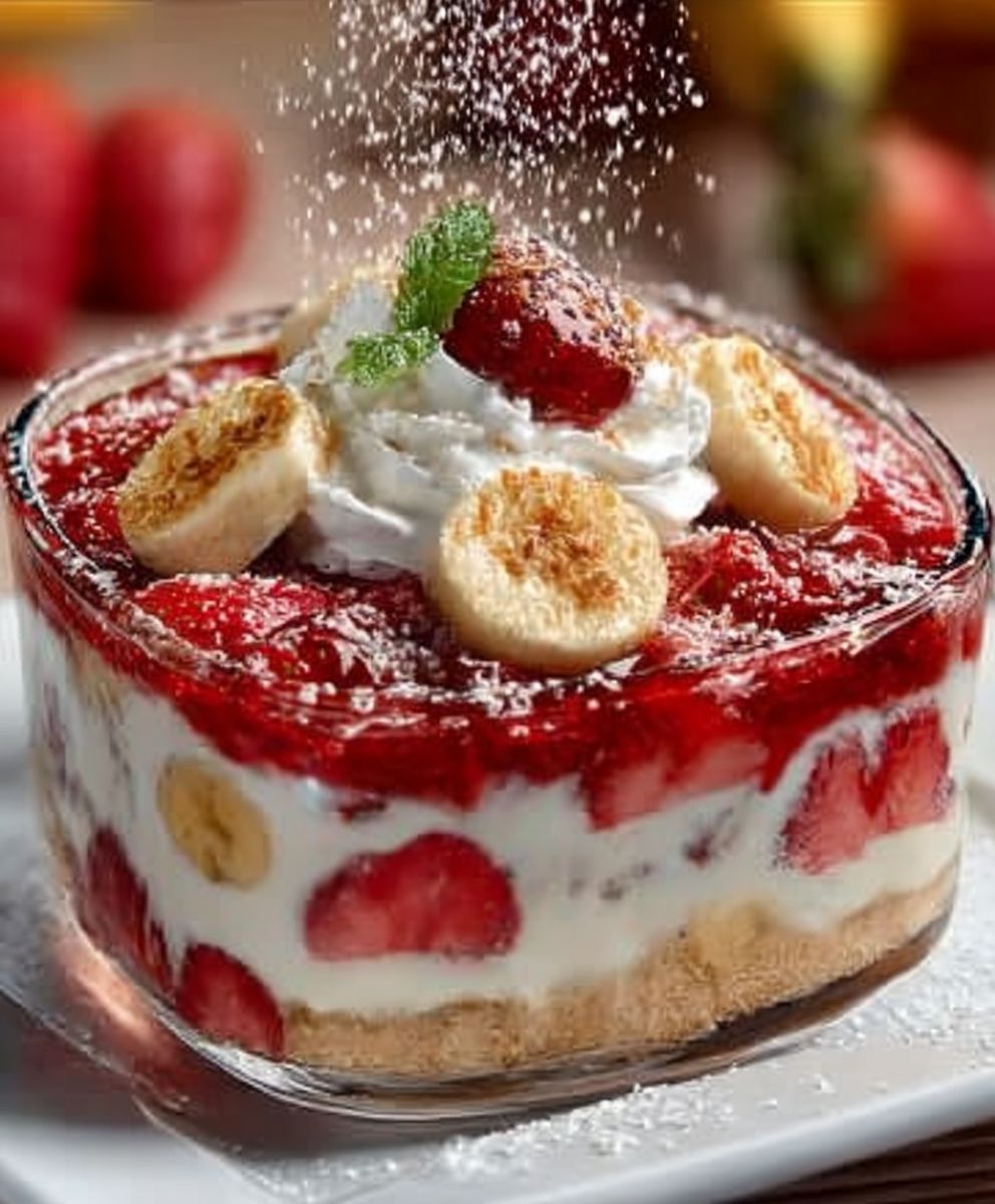 Strawberry Banana Pudding Dream – Creamy Fruity Dessert Recipe image 2