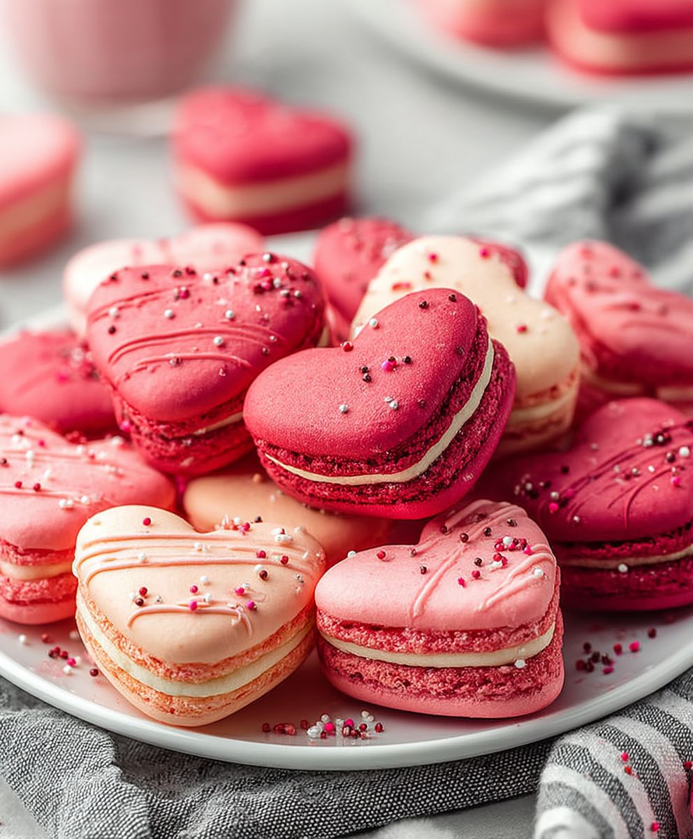 Heart Shape Macarons | Easy Valentine’s Day French Macaron Recipe image 2