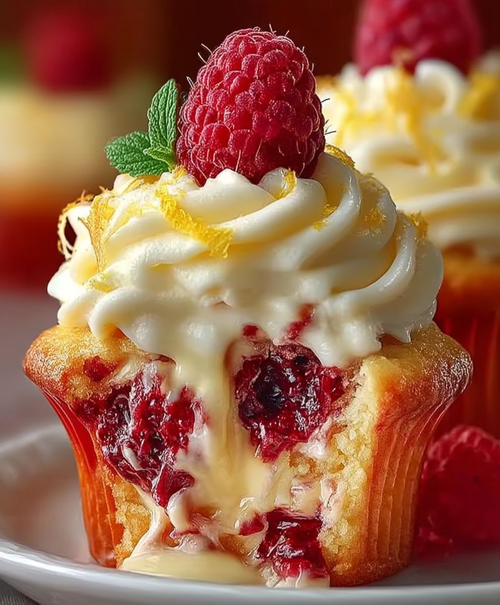 Raspberry Lemon Cupcakes | Easy Moist Fruity Dessert Recipe image 2